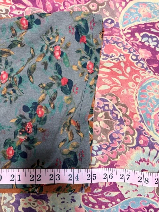 Natural Life Women’s Patchwork Floral Colorful Boho Festival Cropped Pants Sz M - Picture 9 of 9